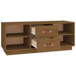 vidaXL Meuble TV Marron miel 100x34x40 cm Bois de pin massif