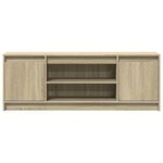 vidaXL Meuble TV avec LED chêne sonoma 139 5x34x50cm bois d'ingénierie