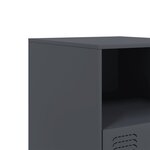 vidaXL Table de chevet anthracite 34 5x39x44 cm acier