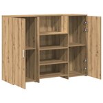vidaXL Bureau réception chêne artisanal 135x50x103 5cm bois ingénierie