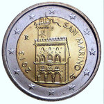 2 euros commémoratif Saint Marin 2013 - Palais du gouvernement.