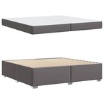 vidaXL Cadre de lit Gris 200 x 200 cm Faux cuir