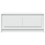 vidaXL Table basse avec lumières LED blanc bois d'ingénierie