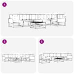 vidaXL Ensemble de canapés d'extérieur 7 Pièces Naturel et Anthracite