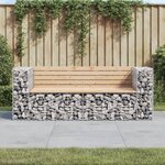 vidaXL Banc de jardin design gabion 184x71x65 5 cm bois massif de pin