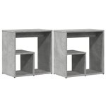 vidaXL Tables d'appoint 2 Pièces gris béton 50x30x50 cm bois d'ingénierie