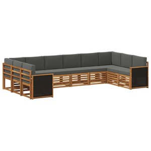 vidaXL Ensemble de canapé d'angle 7 Pièces Naturel et Anthracite