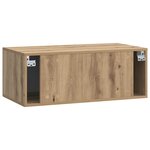 vidaXL Meuble TV mural 78 5 x 41 x 30 cm Chêne artisanal