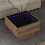 vidaXL Table basse chêne artisanal 50 x 50 x 30 cm Bois d'ingénierie