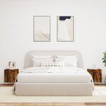 vidaXL Meubles TV muraux et lumières LED 2Pièces chêne fumé 40 5x35x40 cm