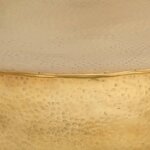 vidaXL Table basse Aluminium martelé 70x30 cm Laiton