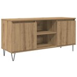 vidaXL Meuble TV Chêne artisanal 104 x 35 x 50 cm Bois d'ingénierie