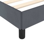 vidaXL Cadre de lit gris foncé 193x203 cm velours