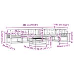 vidaXL Ensemble de canapés d'extérieur 7 Pièces Blanc et Beige