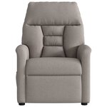 vidaXL Fauteuil inclinable Taupe Tissu