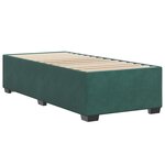 vidaXL Cadre de lit Vert foncé 90x190 cm Velours