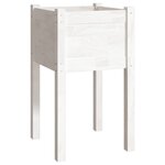 vidaXL Jardinière d'extérieur Blanc 40x40x70 cm Bois de pin massif