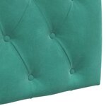 vidaXL Tête de lit suspendue Avec lumière LED Turquoise Velours