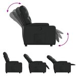 vidaXL Fauteuil inclinable Noir Similicuir