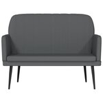 Banc banquette 107 x 80 x 81 cm synthétique gris 02_0010697