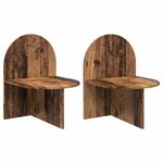 vidaXL Table de chevet 2 Pièces Bois ancien 48 x 49 x 65 cm