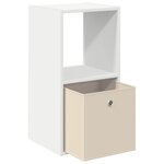 vidaXL Table de chevet Blanc 35 x 32 x 68 5 cm Bois d'ingénierie