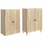 vidaXL Ensemble de Meubles 2 Pièces 66 x 34 5 x 90 cm Bois d'ingénierie