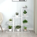 vidaXL Support pour plantes 94 5x25x88 cm Blanc Métal