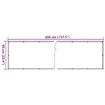 vidaXL Écran d'intimité de balcon anthracite 400x90 cm PVC
