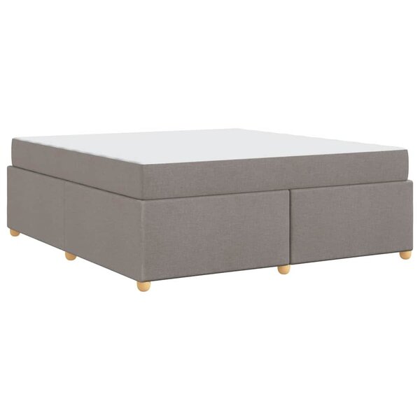 vidaXL Cadre de lit avec matelas Taupe 180 x 200 cm tissu