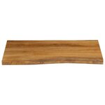 vidaXL Dessus de table 90x60x3 8 cm bord vivant bois massif manguier