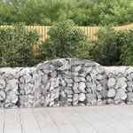 vidaXL Paniers à gabions arqués 20 Pièces 300x50x80/100 cm fer galvanisé