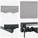 vidaXL Auvent Rétractable Gris clair 450x300 cm