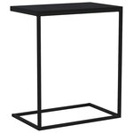 vidaXL Table d'appoint Noir 55x35x66 cm Bois d'ingénierie