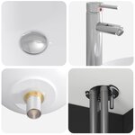 vidaXL Vanité de lavabo mural Noir 49 5 x 44 5 x 65 cm