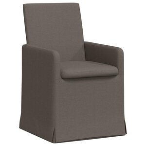 vidaXL Chaises de salle à manger 2 pc Lin Gris clair 57 x 68 x 94 cm