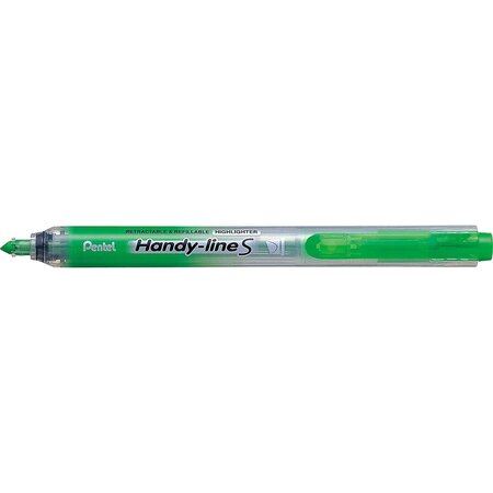 Surligneur handy-line s rétractable/rechargeable vert clair x 12 pentel