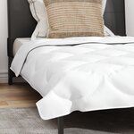 vidaXL Duvet 2-en-1 avec oreiller 2 Pièces Blanc 135 x 220 cm Microfibre