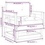 vidaXL Chaises de jardin avec coussins lot de 2 marron miel