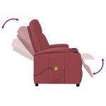 vidaXL Fauteuil de massage Rouge bordeaux Similicuir
