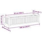 vidaXL Jardinière 100x30x25 cm bambou