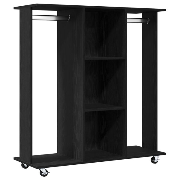 vidaXL Armoire sur roues Chêne noir 102x38x110 cm Bois d'ingénierie