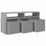vidaXL Basboard avec tiroir Gris Sonoma 87 x 27 5 x 43 cm