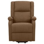 vidaXL Fauteuil de massage Marron Tissu