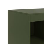 vidaXL Buffet vert olive 67x39x95 cm acier