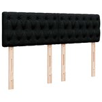 vidaXL Sommier à lattes de lit avec matelas Noir 140x190 cm Tissu