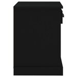 vidaXL Table de chevet noir 43x36x50 cm