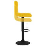 vidaXL Tabourets de bar lot de 2 jaune moutarde velours