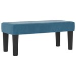vidaXL Lit Box Spring avec Matelas & Banc Bleu foncé 90x200 cm Velours