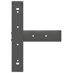 vidaXL Pieds de table de bar en T  2 pièces  anthracite  50 x 35 x (100-101) cm  acier